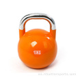 Colorido de hierro competitivo Cast de 15 kg Kettlebell